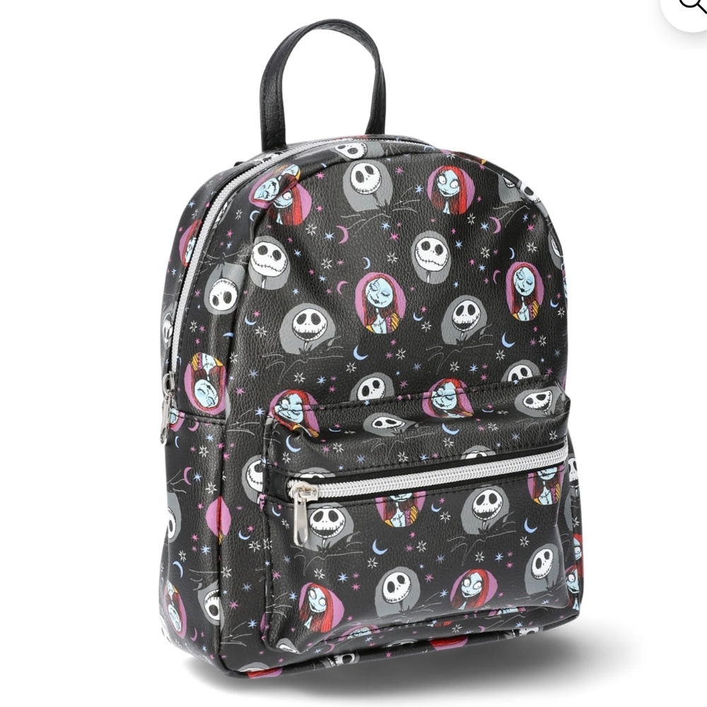 Disney Kids Nightmare Before Christmas Allover Print PU Mini Backpack
